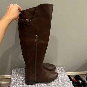 Rialto over the knee brown flat boots 8.5